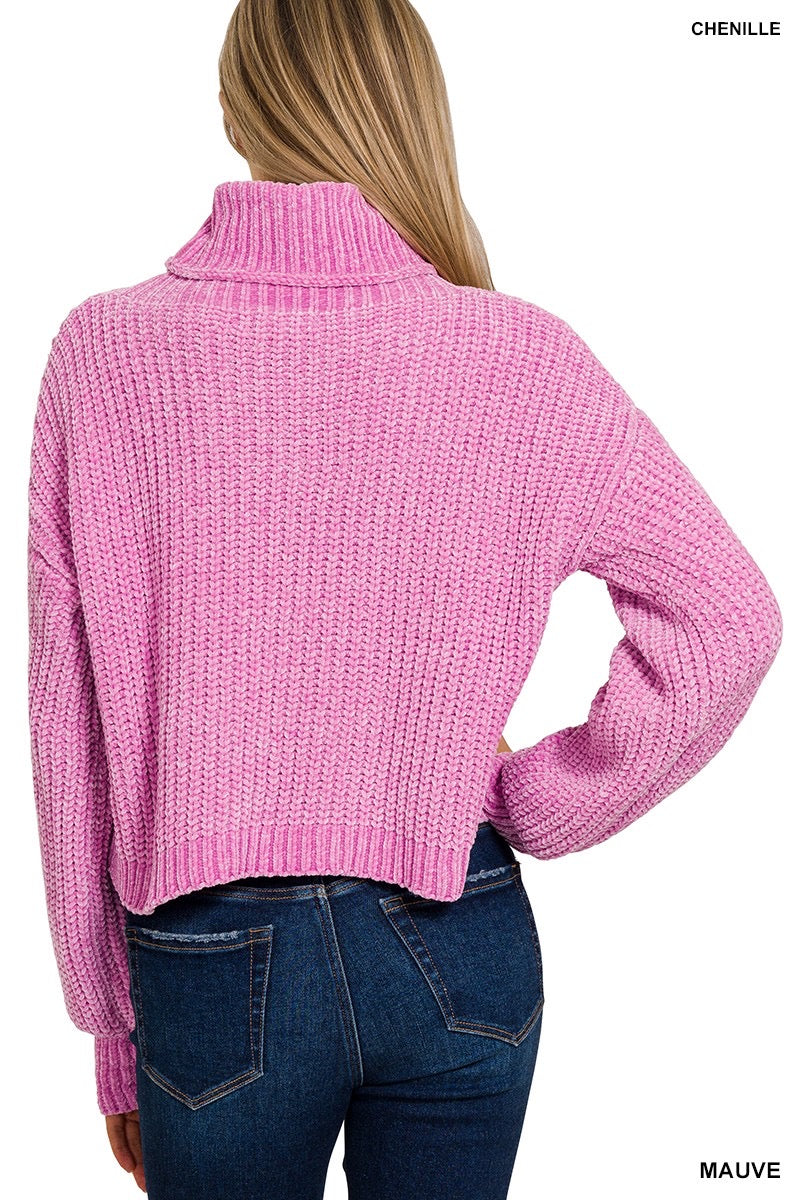 Turtle neck girly sweatshirt