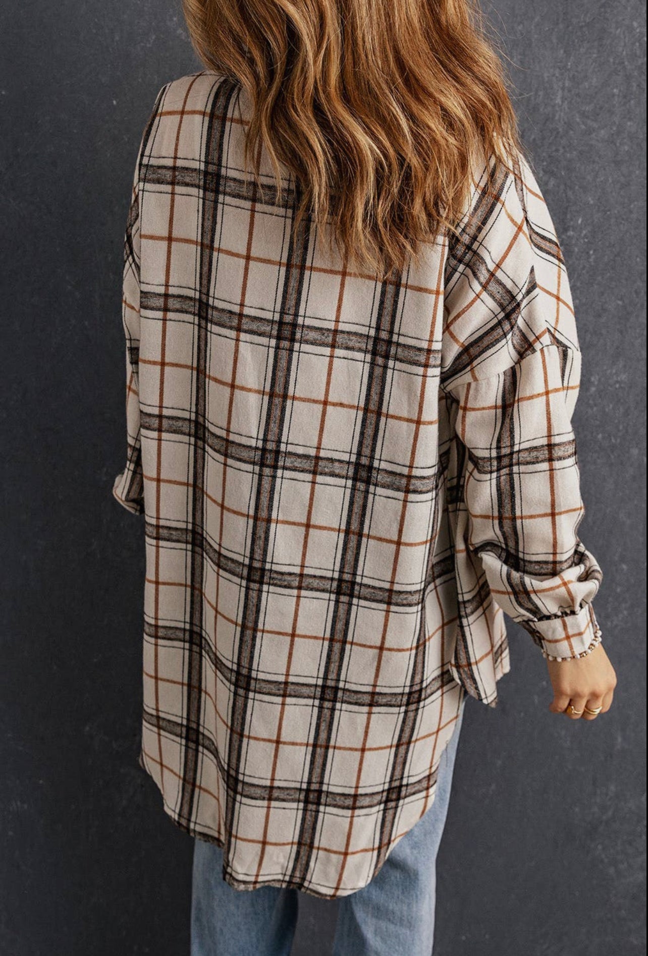 Oversized Plaid pattern Shacket