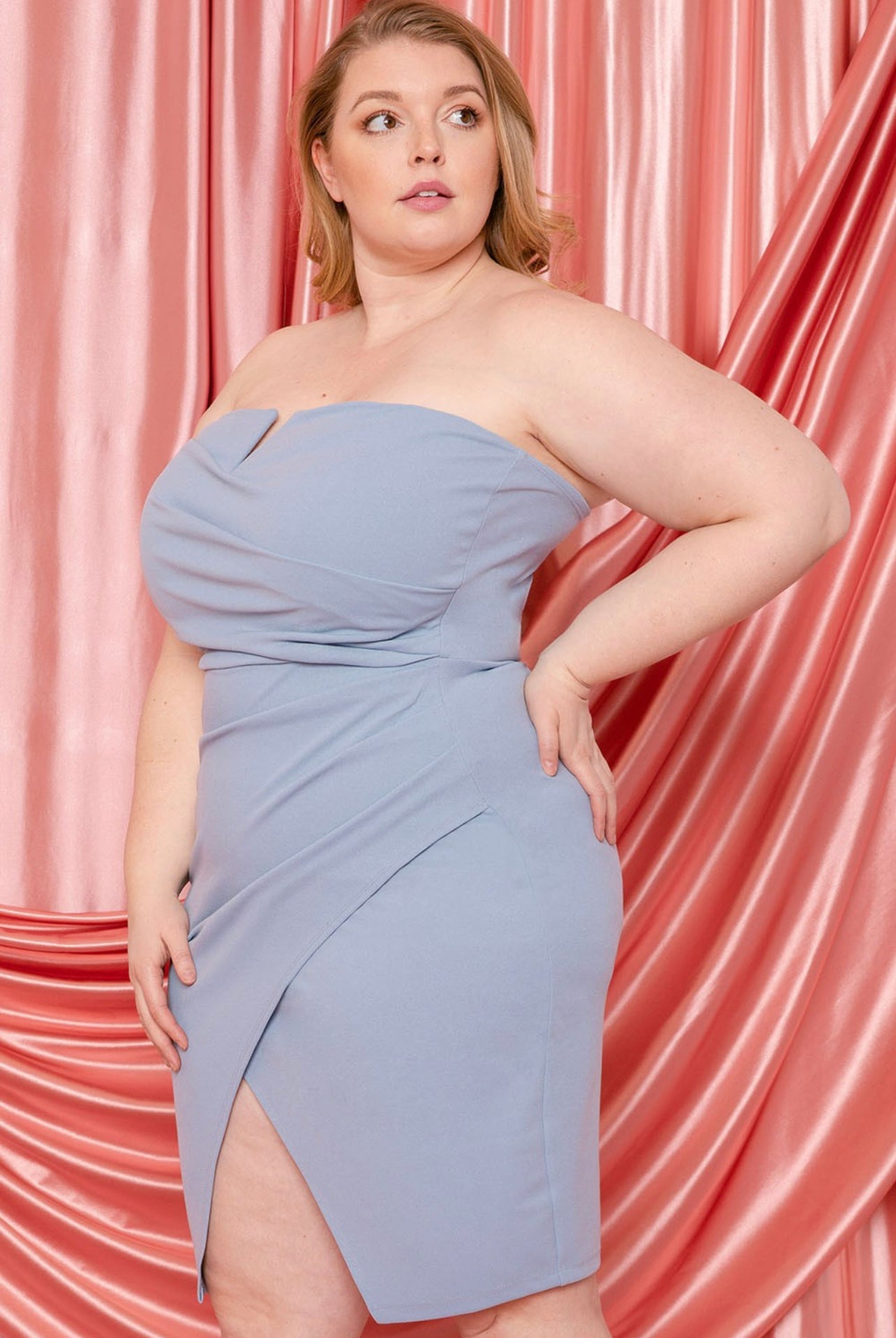 Tub Top Ruched Plus Size dress