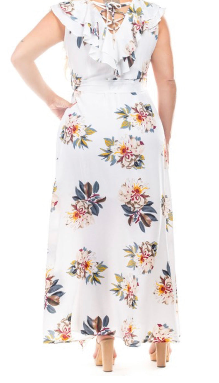 Ruffled Floral Dress