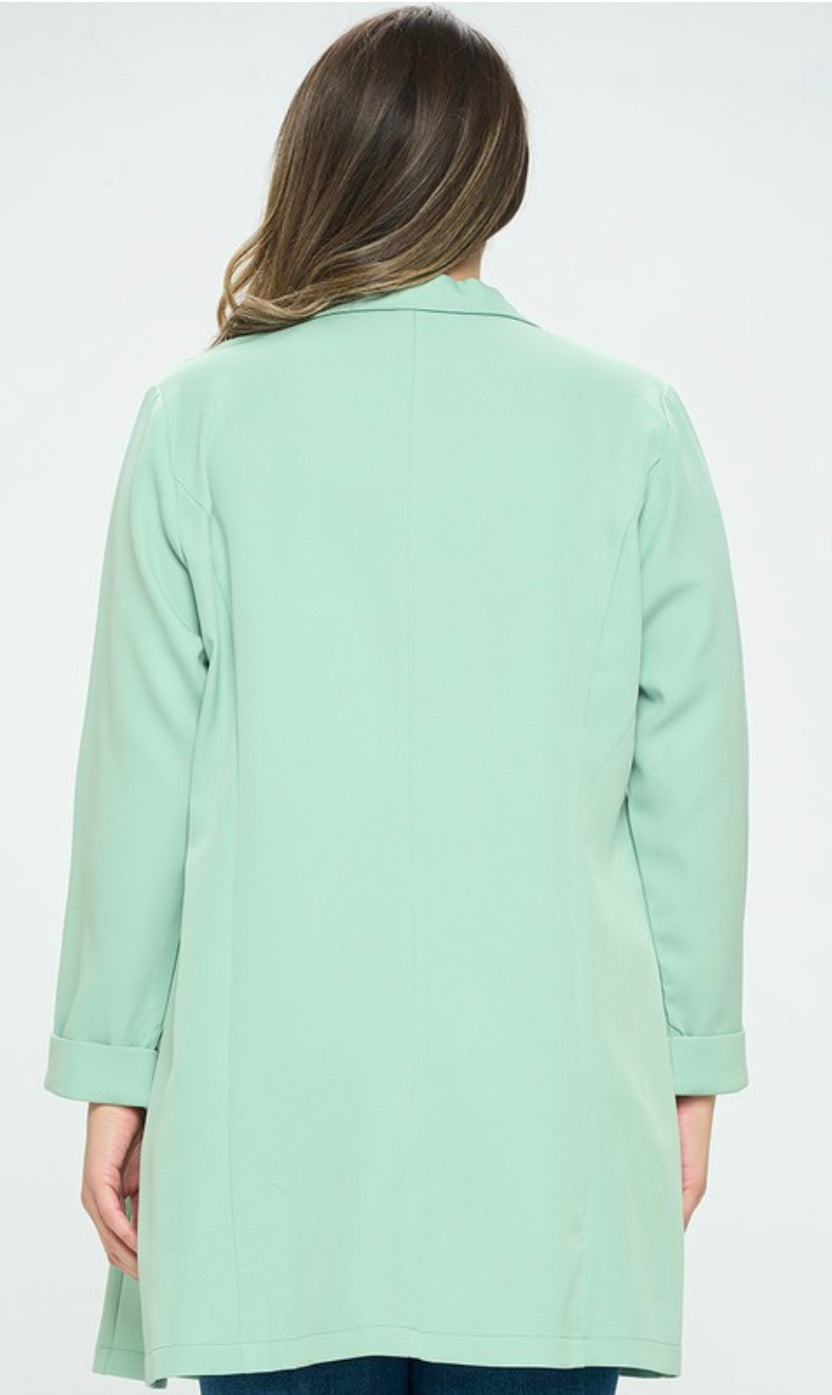 Junior Plus Size Sage Coat
