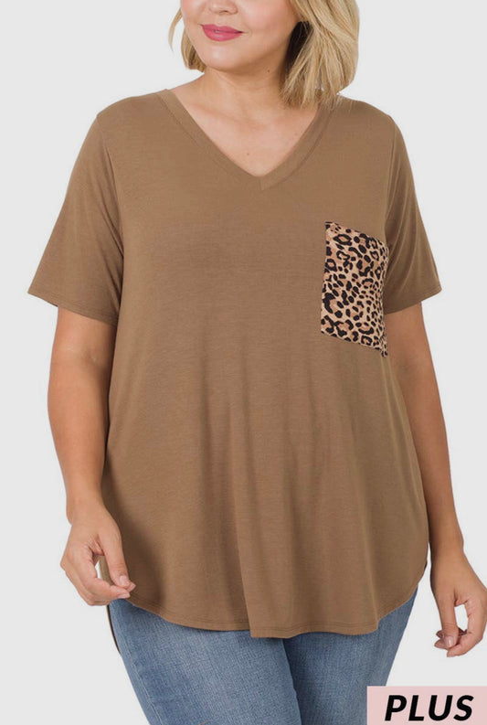 Cheetah Pocket print Top